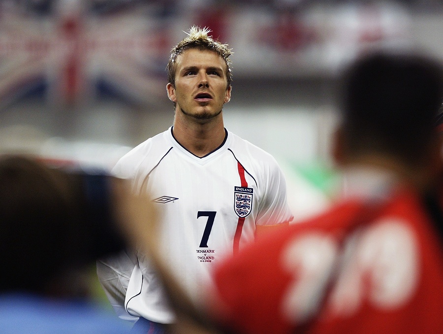 イングランド(A)2002 W杯 長袖 ベッカム＃7アルゼンチン戦マッチデイ