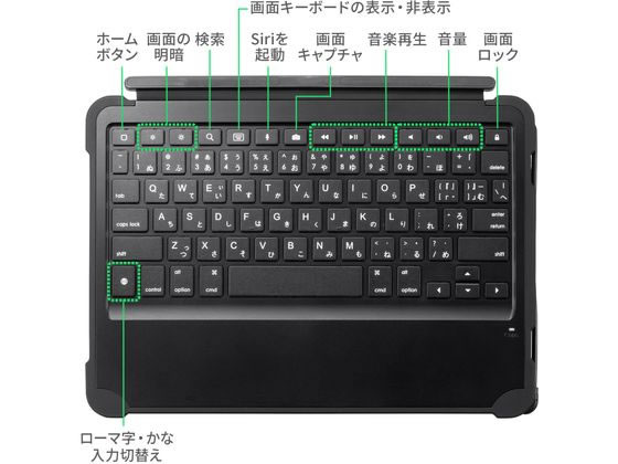 サンワサプライ iPad 第10世代専用ケース付きキーボード SKB-IP6BK