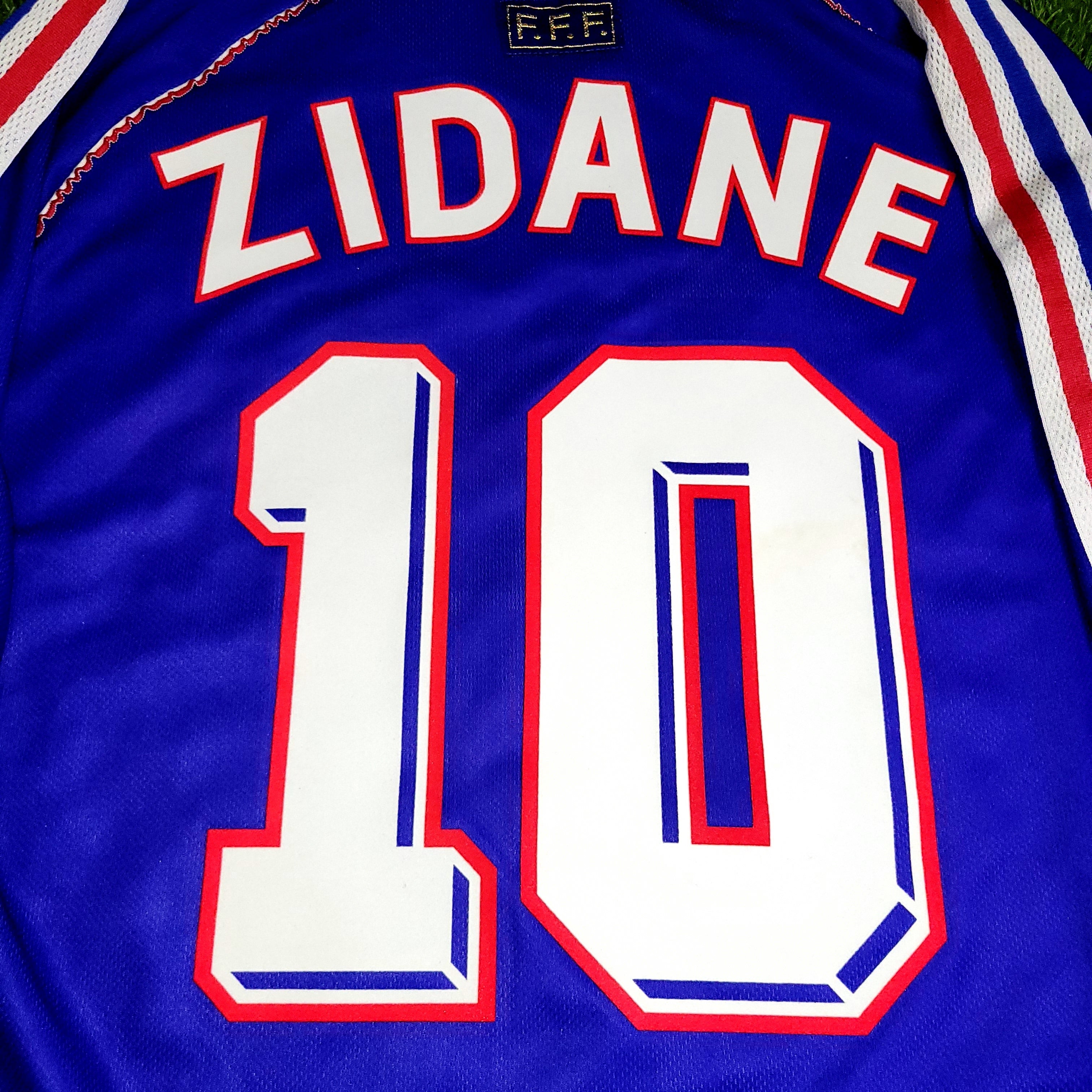 Zidane France 1998 WORLD CUP FINAL Home Soccer Jersey Shirt XL