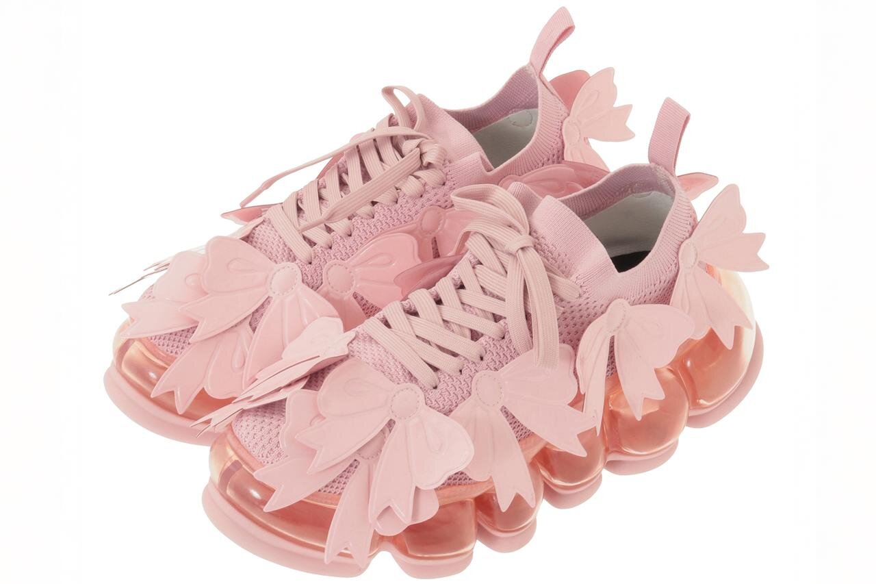 キャンディ ストリッパー“リボンだらけの”ぷっくり厚底スニーカー