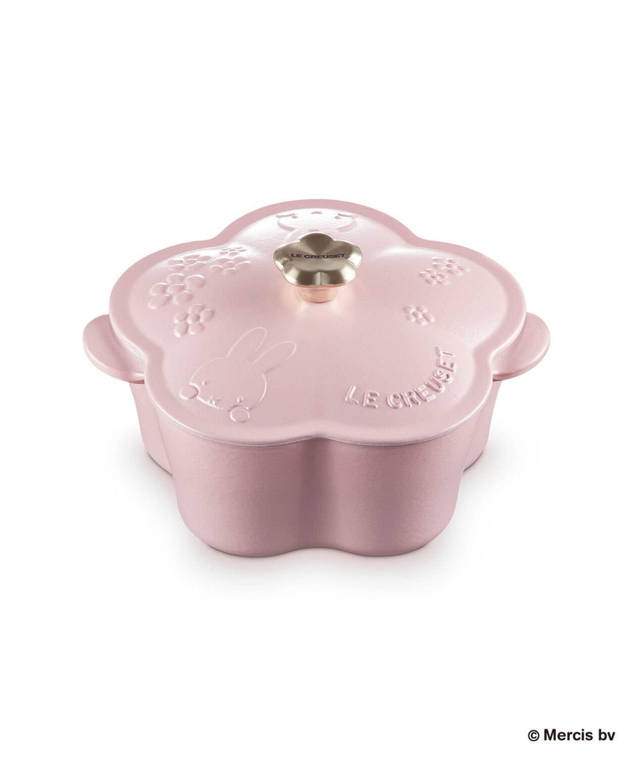 ル・クルーゼ×ミッフィー“花型”鍋＆コラボプレート、イラスト入り