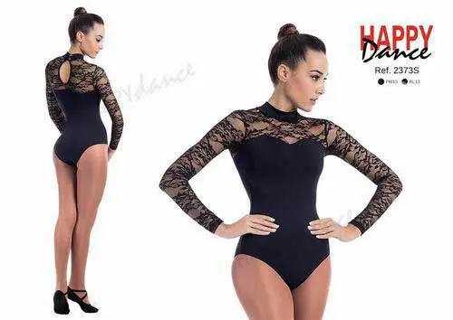 ハイネック レオタード 涙キーホールとレース | FlamencoExport