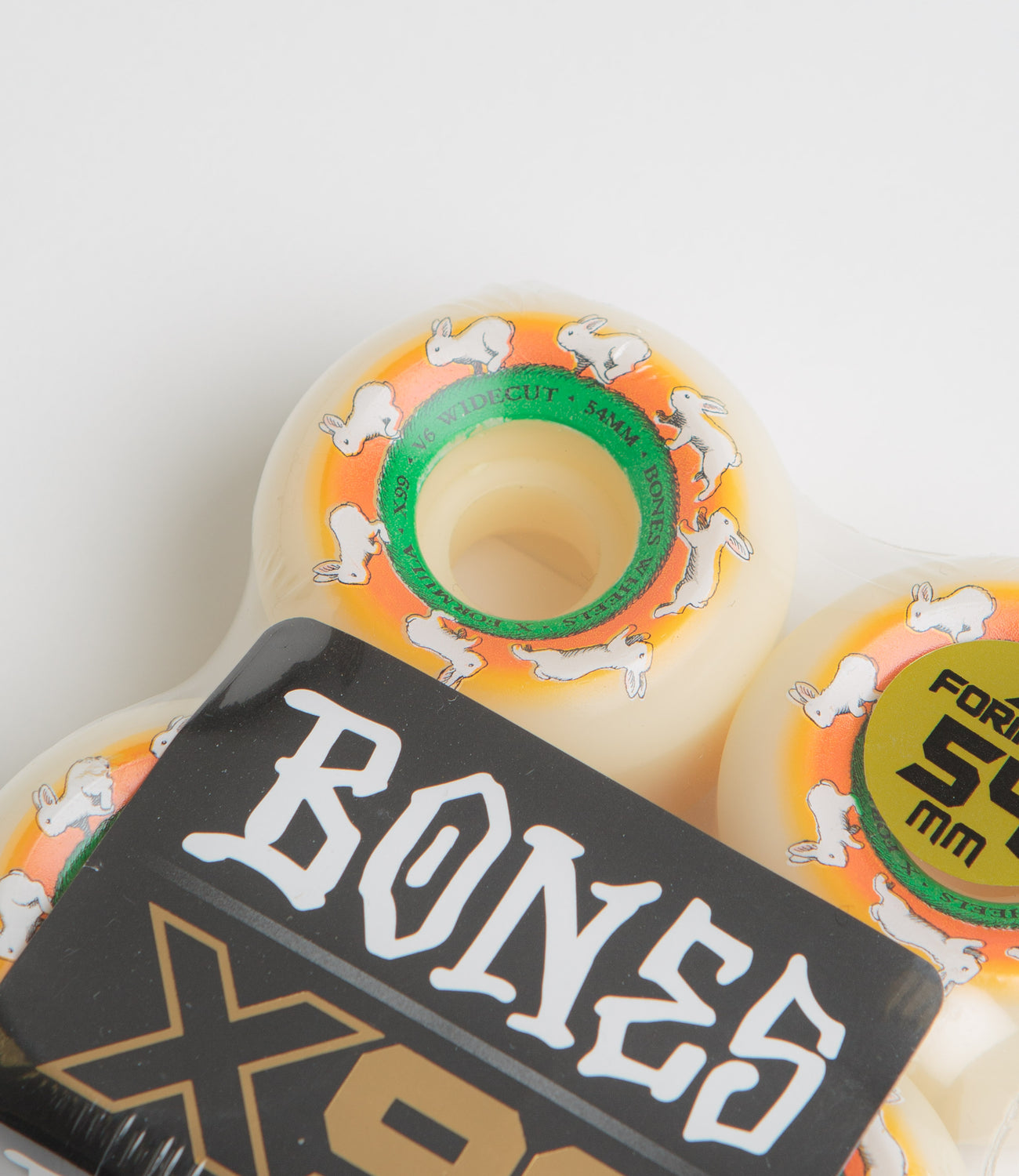 Bones X-Formula Runny Bunny 99A V6 Widecut Wheels - White - 54mm