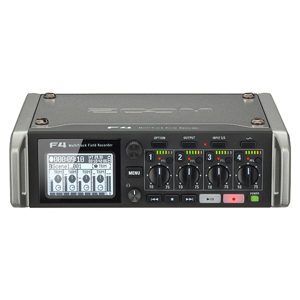 Zoom F4 Multitrack Field Recorder with Timecode - 6 Inputs / 8