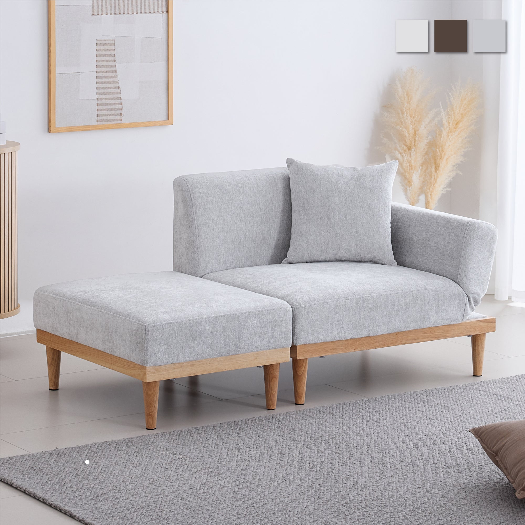 あす着] ソファ 単品 左右セット 6段ギア肘掛け 1人 2人 オットマン