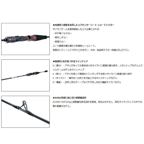 紅牙AIR TYPE-C 610MS THRILL GAME・N – フィッシングマックス WEBSHOP