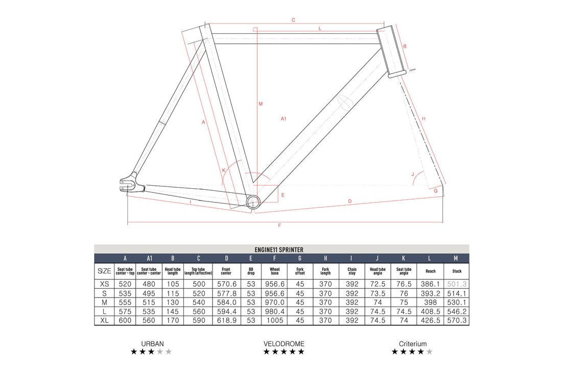 ENGINE 11 Sprinter Track Frameset – FISHTAIL CYCLERY
