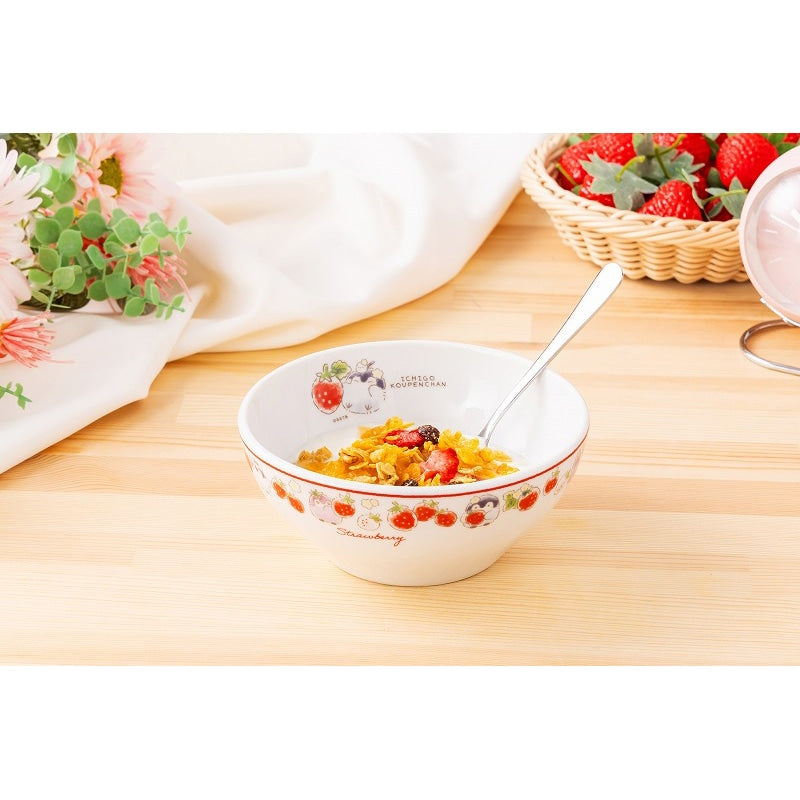 Koupen-chan,코우펜짱,点赞鹅,正能量企鵝 strawberry cereal bowl