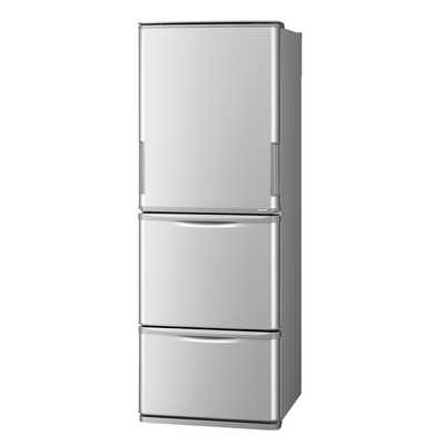 シャープ SHARP 冷蔵庫 3ドア 両開きタイプ 350L SJ-W358K-S の通販