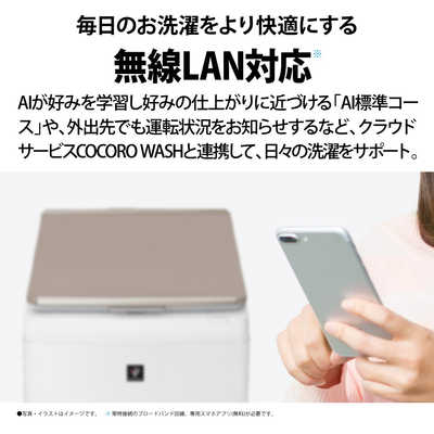 シャープ SHARP 縦型乾燥洗濯機 ベージュ 洗濯8.0kg 乾燥4.5kg ヒータ