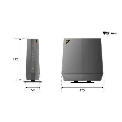 BUFFALO AirStation Wi-Fi 6E 対応トライバンドルーター チタニウム
