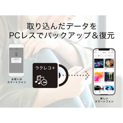 BUFFALO スマートフォン用CDレコーダー｢ラクレコ｣Wi-Fiモデル ホワイト