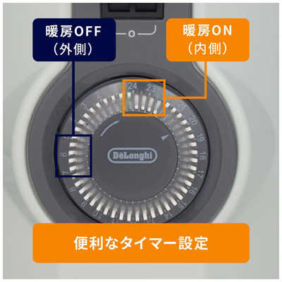 デロンギ オイルヒーター with Pet ホワイト+ダークグレー [最大10畳