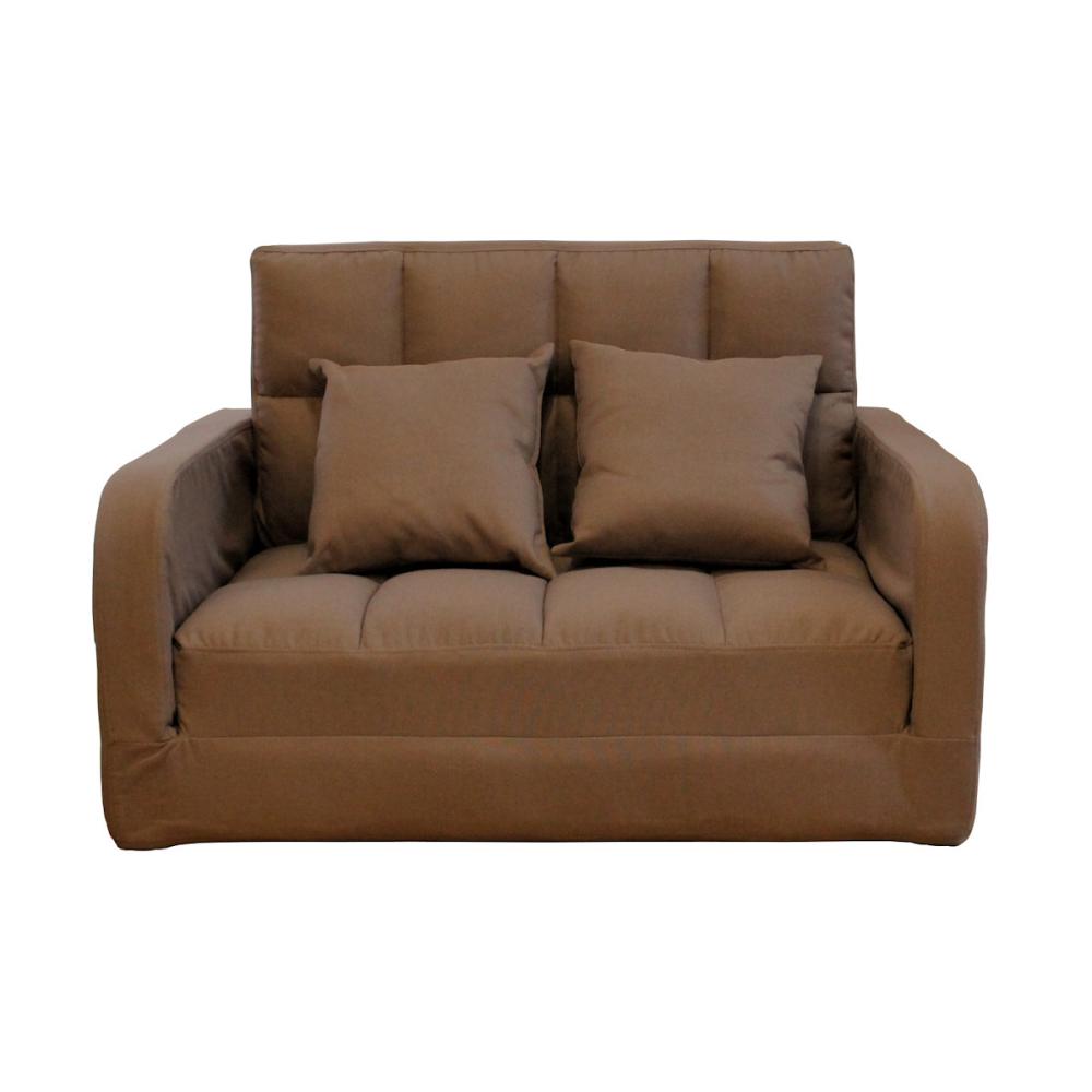 谷村実業 ベッドにもなる コンパクトカウチソファ オレンジ の通販