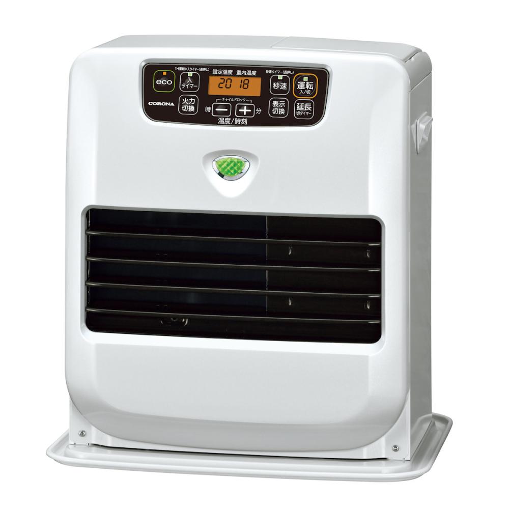 コロナ 石油ファンヒーター 木造10畳 パールホワイト KCF