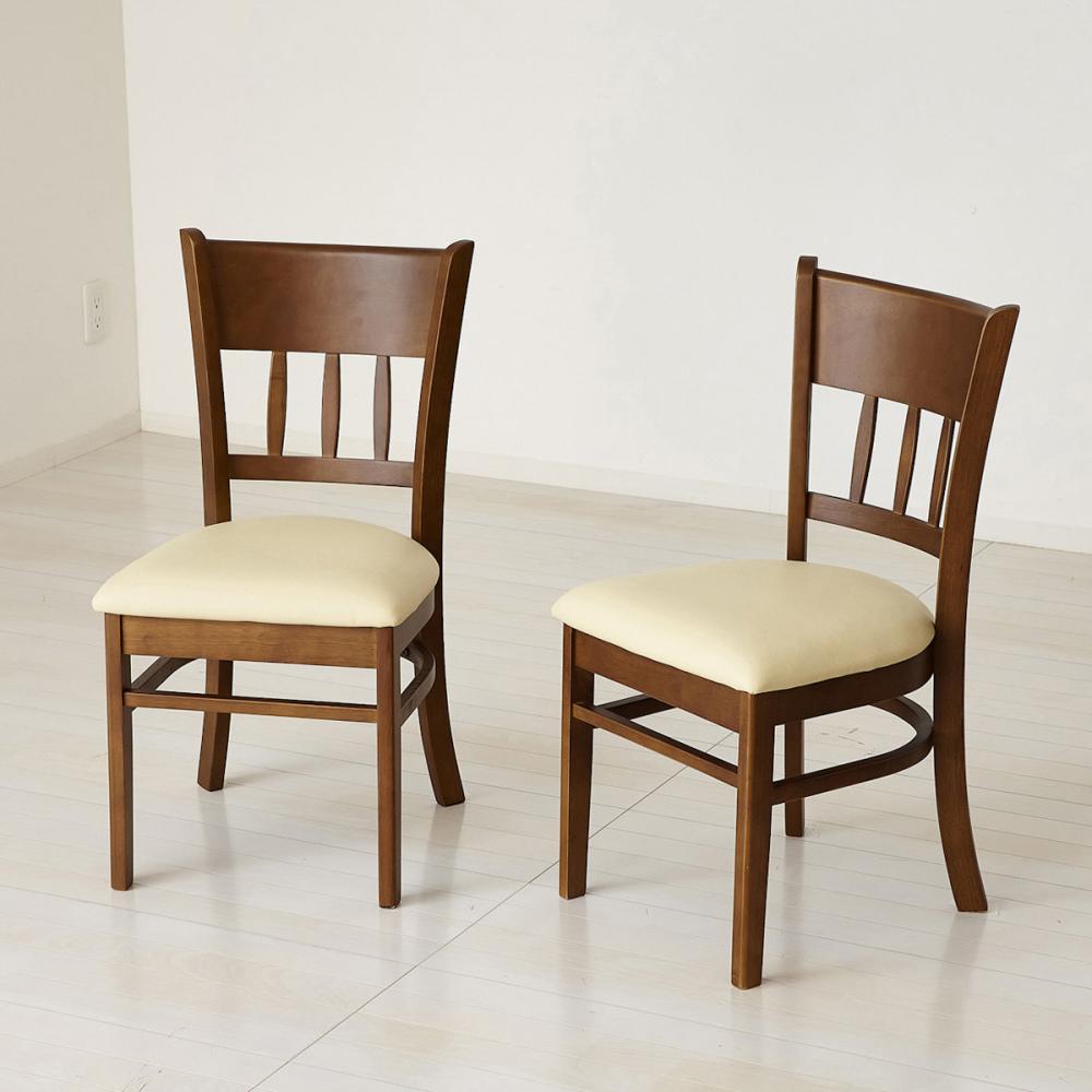 クロシオ ダイニングチェア― マーチ ニューブラウン 2脚組 の通販