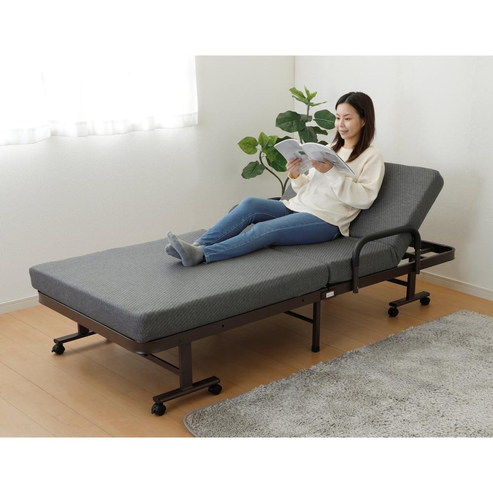 アテーナライフ ポケットコイルマットレス付き折りたたみベッド