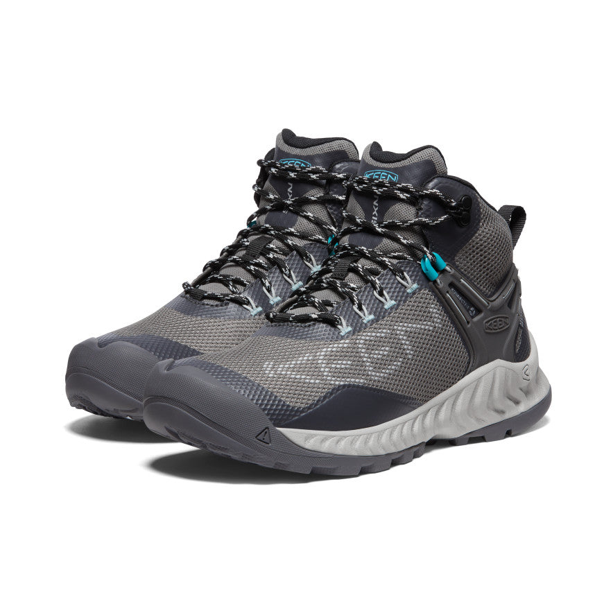 Women's NXIS EVO Waterproof Boot Grey and Teal – Keen Footwear UK