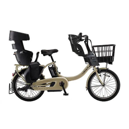 ヤマハ】電動アシスト自転車 3人乗り用チャイルドシート付きPAS Babby