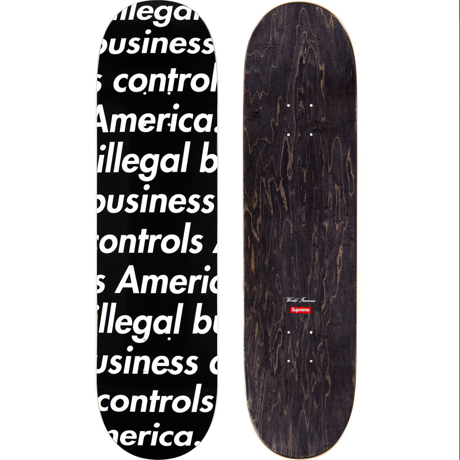 Supreme Illegal Business Skateboard Deck Black | Supreme | KershKicks
