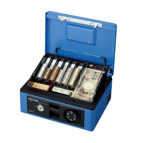 コクヨ 手提げ金庫 ダイヤル錠付CB－12 B5 ブルー 青 コイン