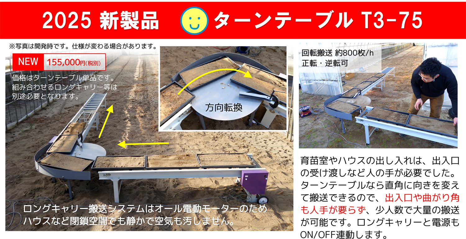 コンベア/ベルト搬送機/リバース対応ロングキャリーLC-1026R | 製品