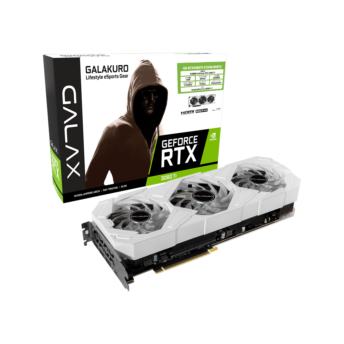 GK-RTX3080Ti-E12GB/WHITE | 玄人志向 GALAKURO NVIDIA GEFORCE RTX