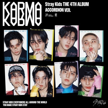 STRAY KIDS - [KARMA] 4th Album ACCORDION 8 Version SET