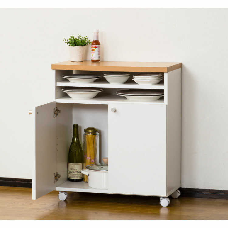 KI-2016 キャスター付きキッチンワゴン｜国産・幅60cm