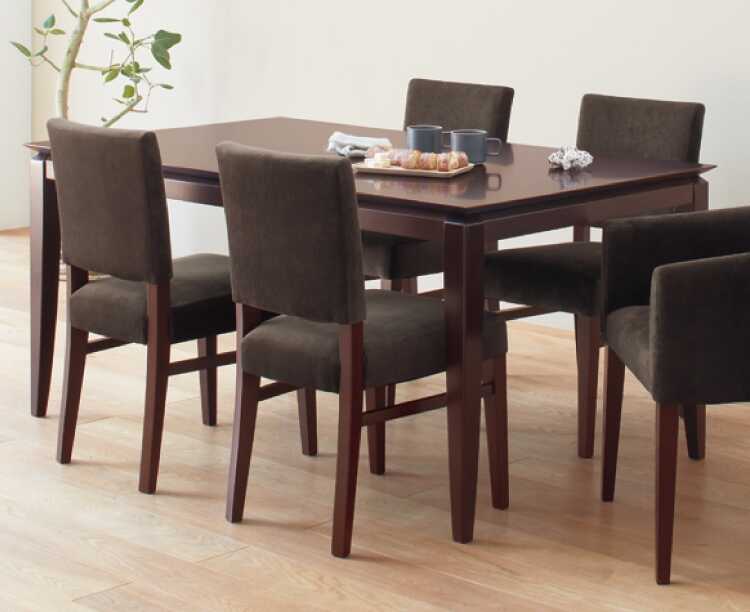 DI-2248 ダイニングテーブルダークブラウン｜幅150cm天然木製