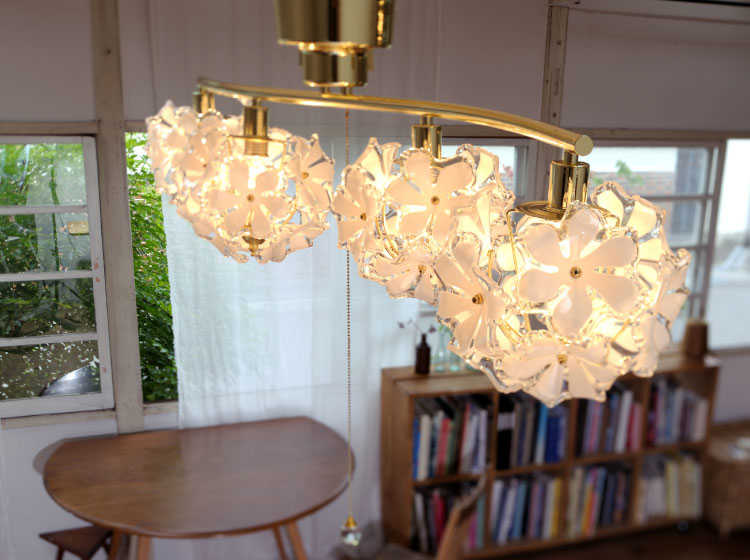 LT-3247 花フラワーブーケデザイン・4灯シーリングランプ（LED対応）