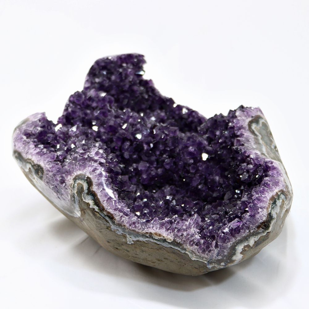 高品質]ブラジル産アメジストクラスター（大型原石13.3kg/専用金属