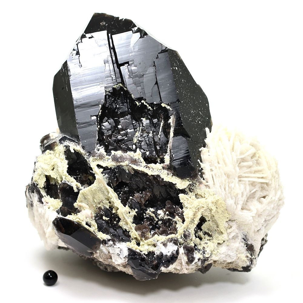 トップクォリティ]ブラジル産モリオン原石クラスター/天然黒水晶（大型