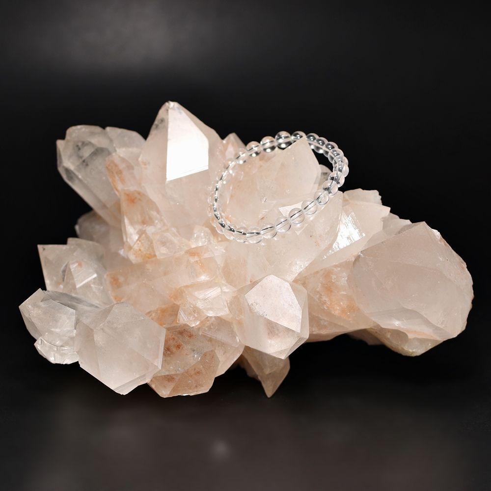 高品質]インド/マニカラン産ヒマラヤ水晶クラスター/大型原石1.78kg