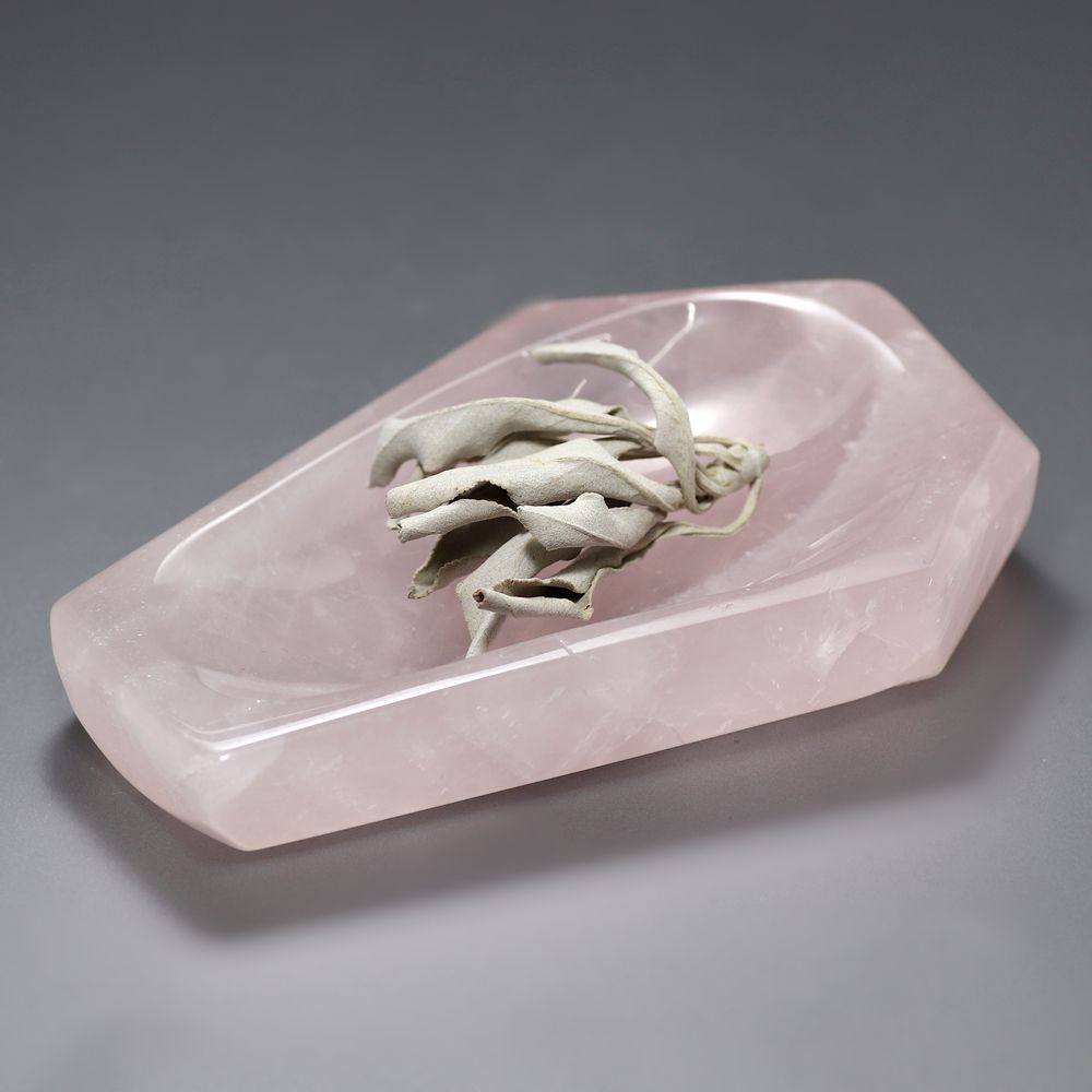ブラジル産]ローズクォーツ浄化用皿（天然石小物入れ） - 埼玉県吉川市