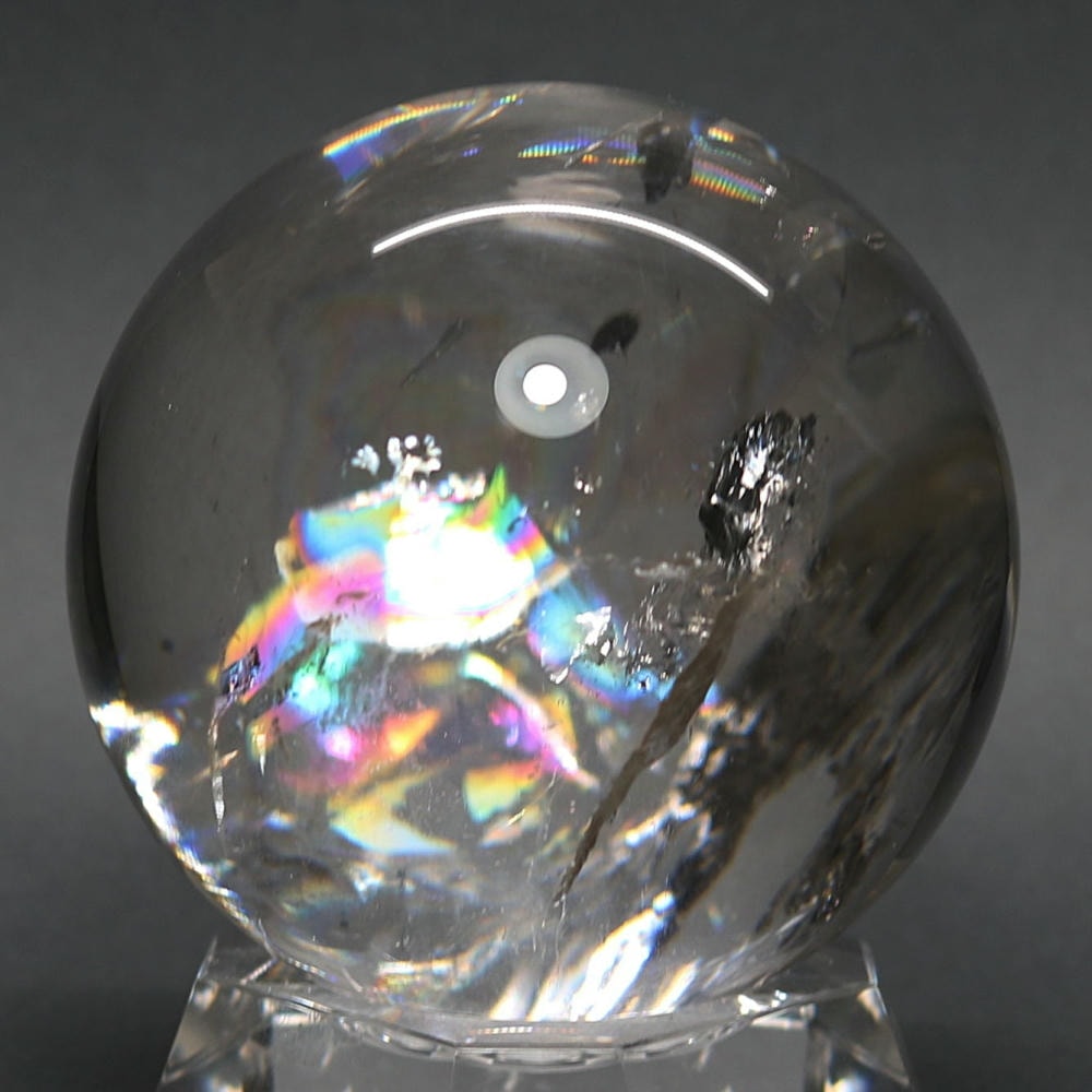 トップクォリティ]ブラジル産レインボー水晶玉/アイリスクォーツ