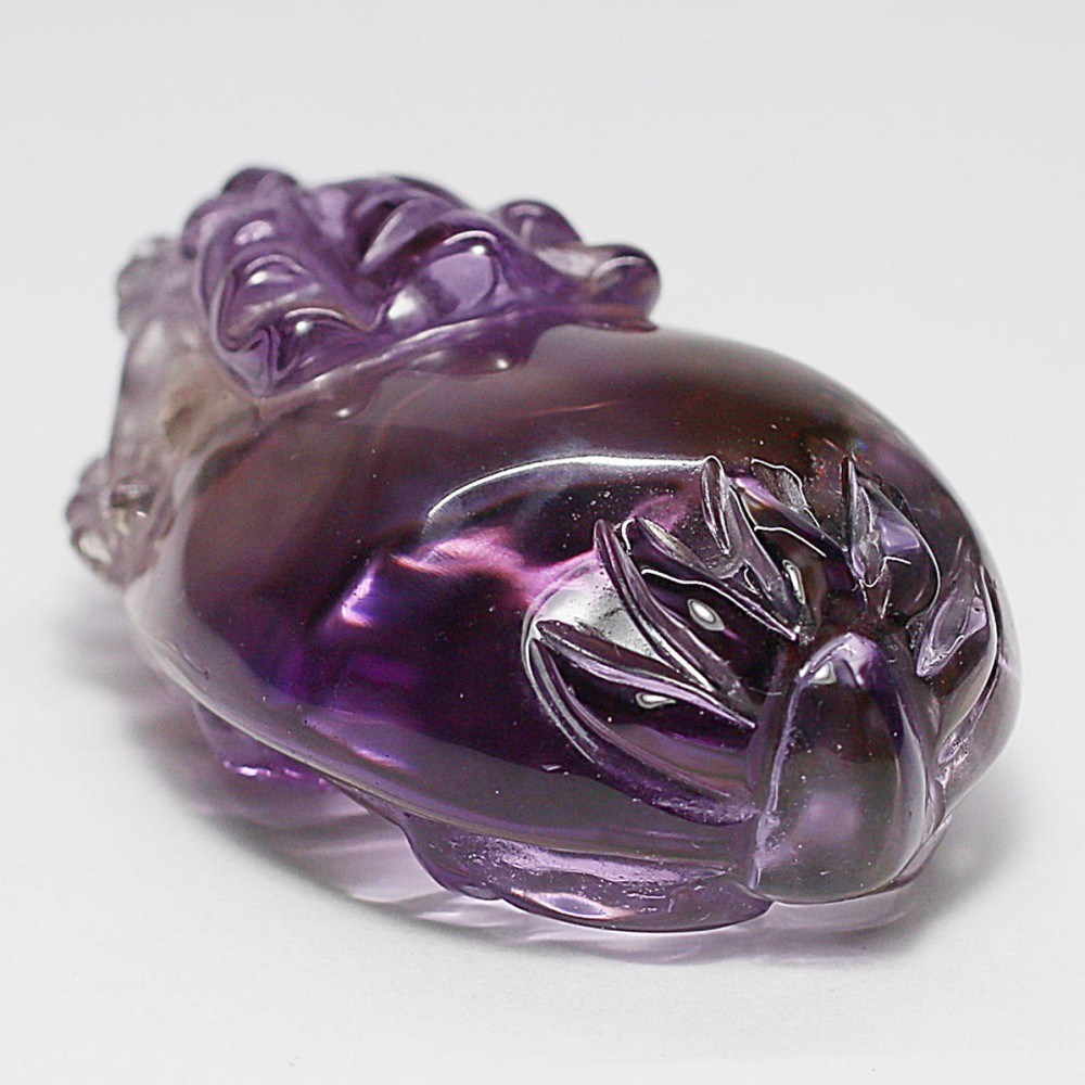 トップクォリティ]ロマネサイトインアメジスト彫刻/アメトリン（龍亀
