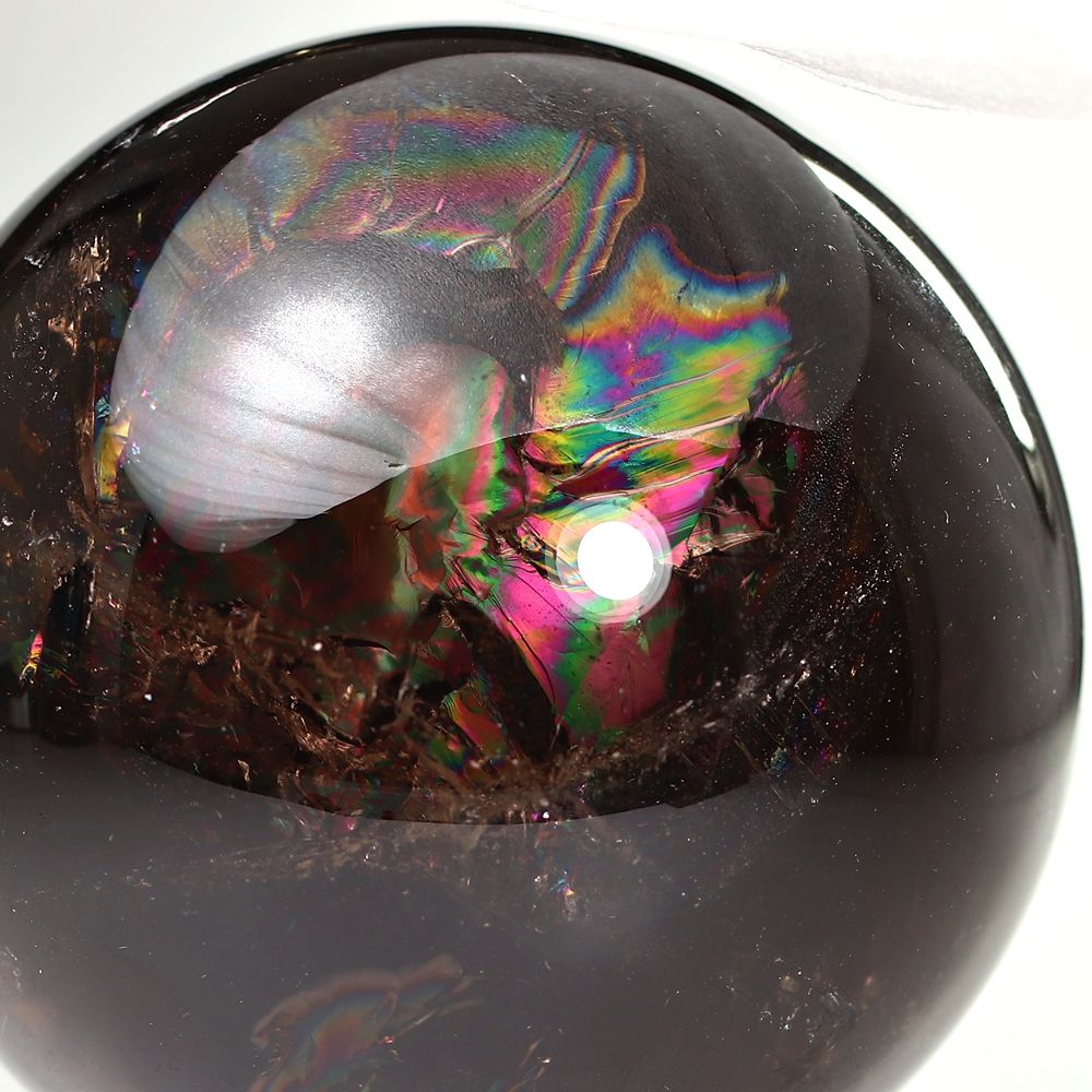 別格高級品❗️虹入り☆スモーキー チルクォーツ 丸玉パワーストーン