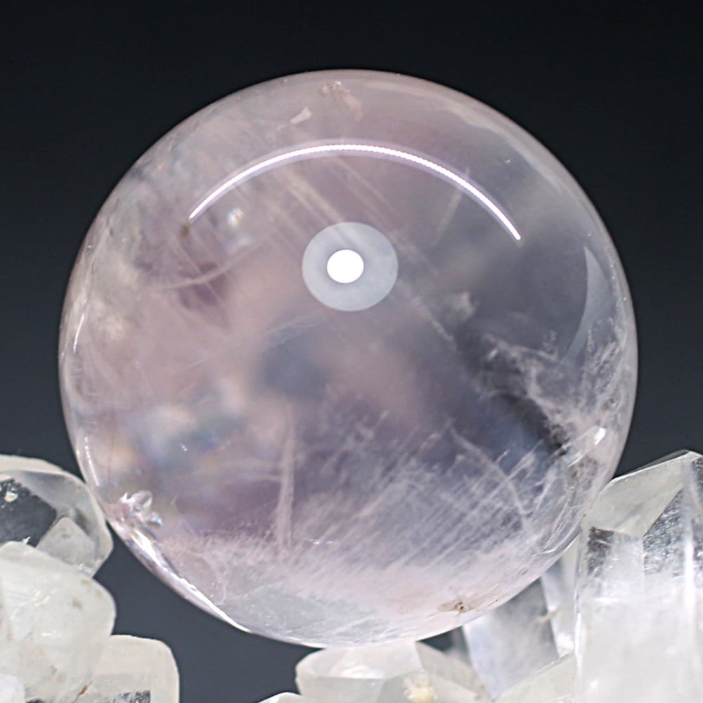 高品質]ピンクエンジェルラダークォーツ丸玉/スフィア（直径29.2mm