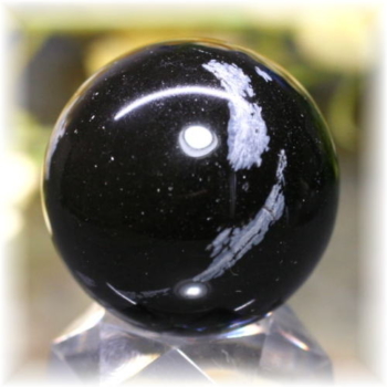 オブシディアン/黒曜石丸玉（スフィア、球体石） - 埼玉県吉川市の