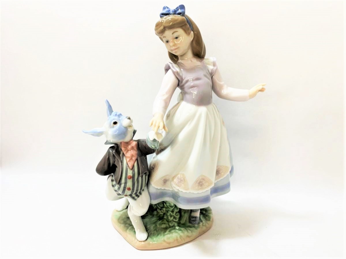 LLADRO リヤドロ 不思議の国のアリス きれいな花ばかり フィギュリン