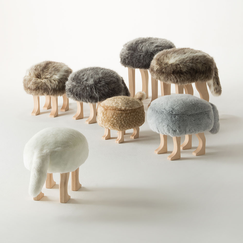 匠工芸 スツール「アニマルスツール」フォックスホワイト Sサイズ