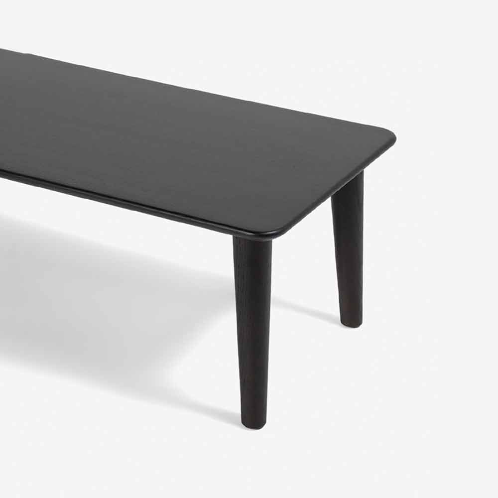 センターテーブル「フィル3」レッドオーク材 ダークブラウン色 天板