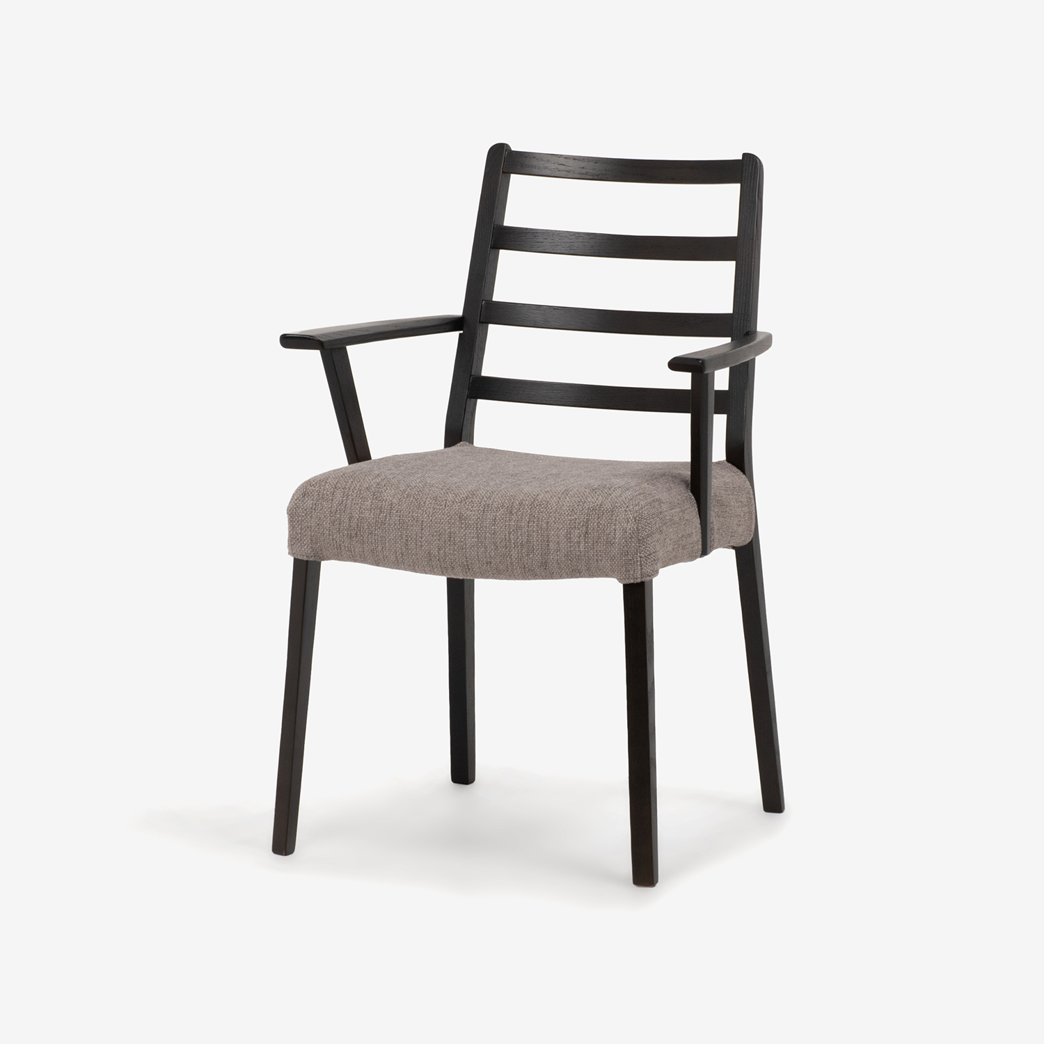 ダイニングチェア(肘付き)「シネマ Aタイプ」レッドオーク材 ダーク