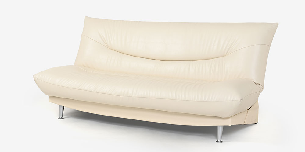 ソファベッド「Nエスポワール」ソフトレザー #スリーマン アイボリー色
