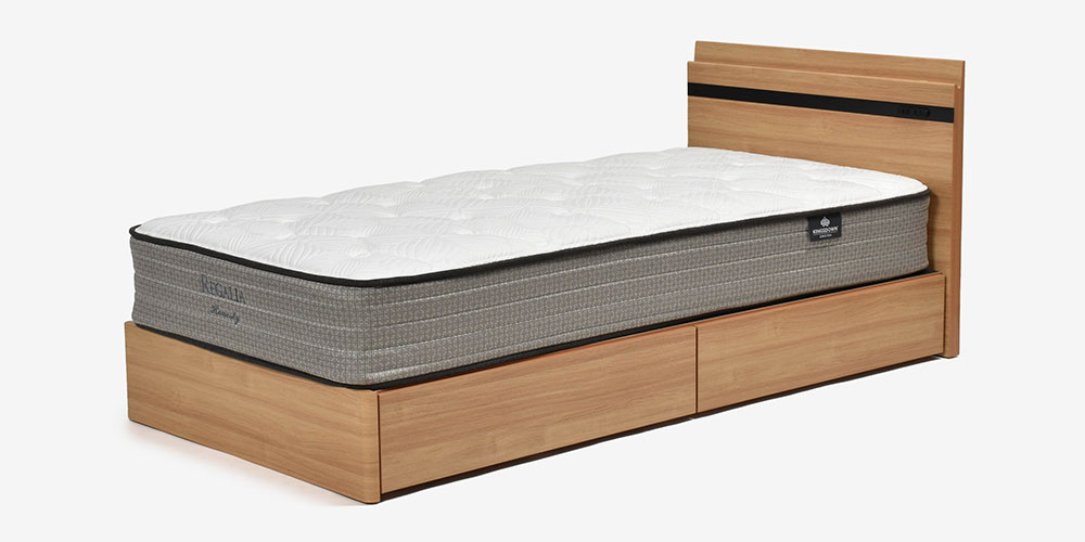 ベッドフレーム「フォッセDR」引出し付きタイプ 全2色（ナチュラルNA色