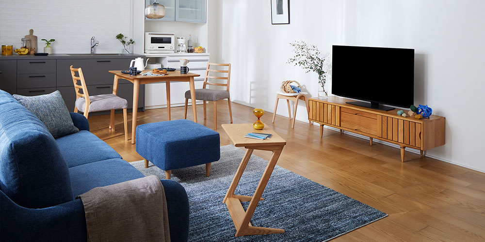 起立木工 テレビボード 「KISSUI (キッスイ)」ナラ材 全2サイズ