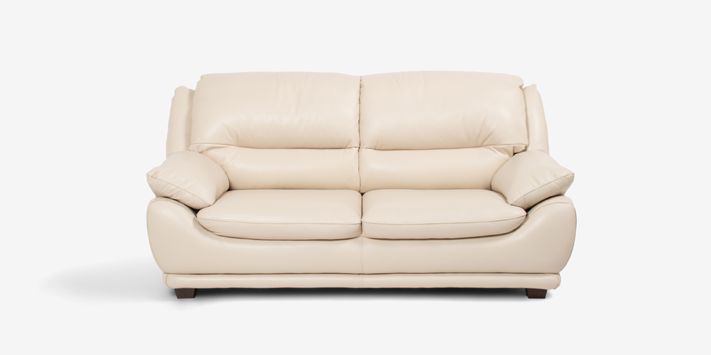 ソファ 2.5人掛け「オースチンKD」幅187cm 革#J/S-862C ビスク色 脚部