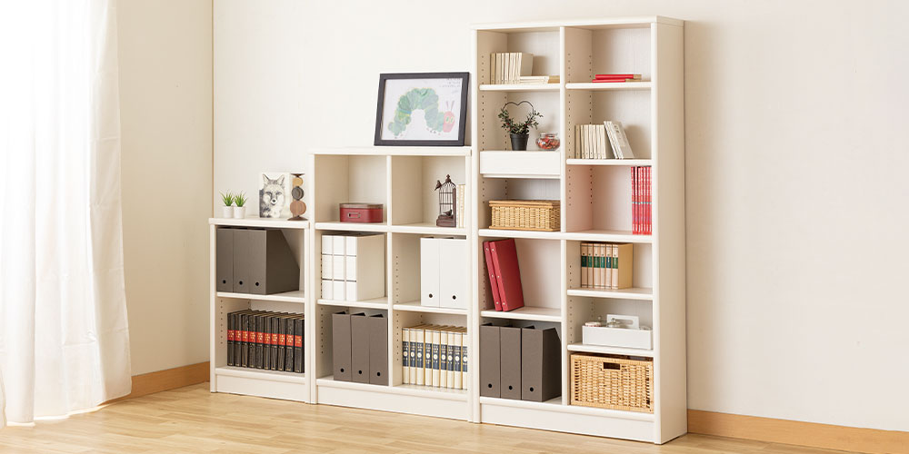 小島工芸 書棚「Nアコード 105L」幅106.3cm ロータイプ 全4色 | 【公式