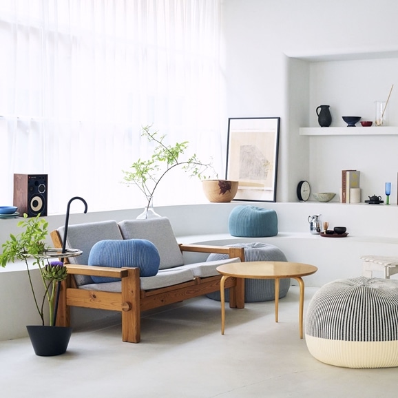 PUUF White×Black MIX｜1人掛け｜IDEE SHOP Online